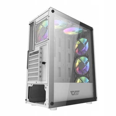 Корпус для комп'ютера darkFlash DK151 LED білий, Midi Tower, 3 RGB вентилятори