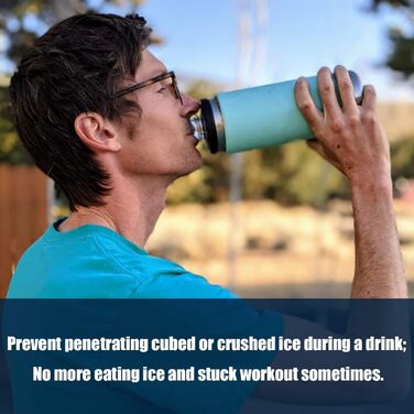 Ice Blockers for Yeti Rambler bottles, prevent cubed or crushed ice from entering your drink, fits 18, 26, 1020 ml bottles, 2 pack