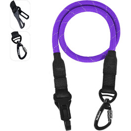 Автомобільний повідок для собак PetBonus: безпечний ремінь, поводок-шлейка для собак великих, середніх та малих порід (фіолетовий)