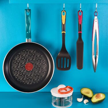 Сковорода Tefal Chefclub 28 см з антипригарним покриттям Titanium, індукційна, з індикатором нагріву Thermo-Signal, зелена