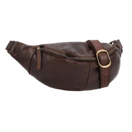 Чоловіча/жіноча бананка з натуральної шкіри Gusti, чорна, велика, вінтажна, на пояс, з регульованим ремінцем, для повсякденного використання та подорожей