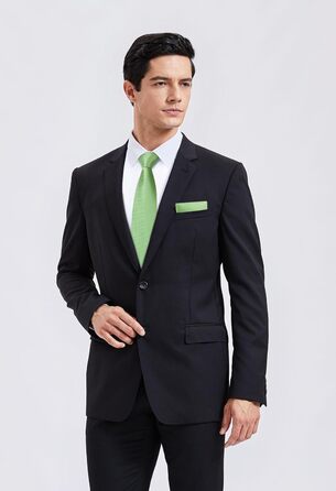 Краватка та нагрудна хустинка Enlision: класичний комплект для весілля, бізнесу та офіційних заходів (Salbei Grün)