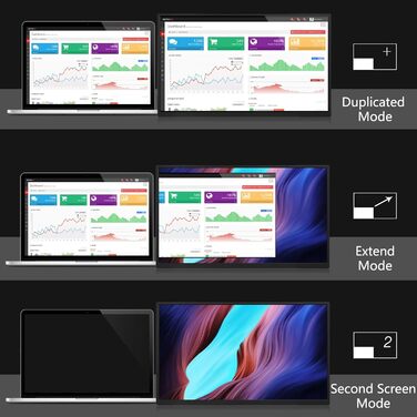 Портативний монітор 18.5 дюймів MK185: 120Hz, 1080P, sRGB, USB/HDMI, VESA, HDR, для ноутбука, телефону, ігор
