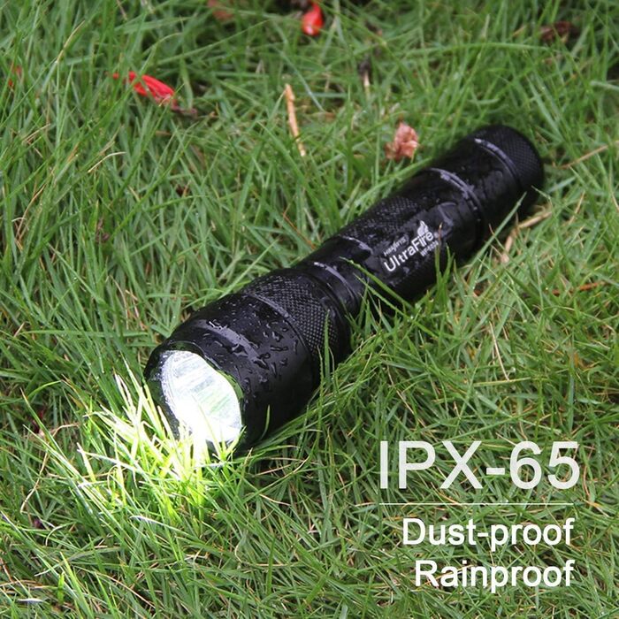 Ліхтарик UltraFire WF-502B LED 1000 люмен з кобурою, тактичний ручний міні-ліхтар з тримачем, 360° обертовий кліпса на ремінь