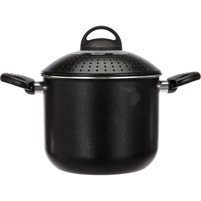 Каструля Pensofal Biostone Pastasì 5 л, 20 см, чорна, антипригарна