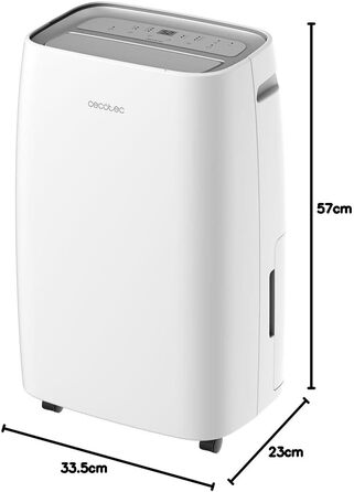 Зволожувач повітря Cecotec BigDry Series 2000: 750 мл/день, резервуар 0.6-2 л, 2 швидкості, 2 режими, площа до 25 м², функція очищення. (2000 Essential), білий