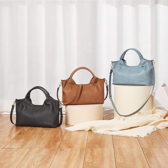 Сумка жіноча BOSTANTEN шкіряна шопер Hobo через плече з регульованим ременем, коричнева