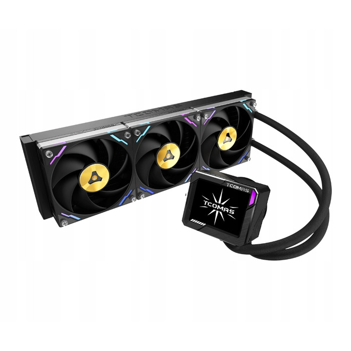 Система рідкого охолодження AIO TCOMAS LG700 PRO 360, 3200RPM, 3x120мм, Intel/AMD, Чорна