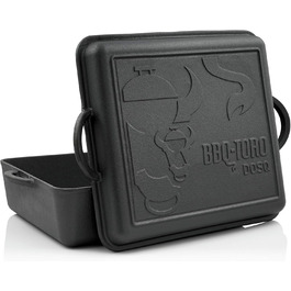 Чавунний казан BBQ-Toro Dutch Oven з кришкою, 10,5 л, попередньо підготовлений, для запікання та тушкування