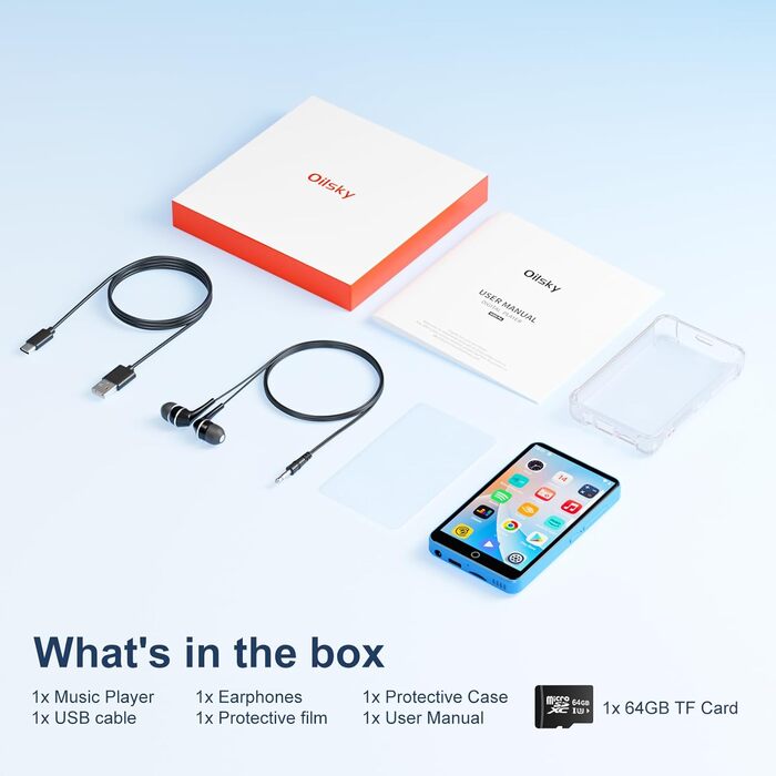 MP3 плеєр Oilsky 80GB Bluetooth WiFi Android 9.0 4