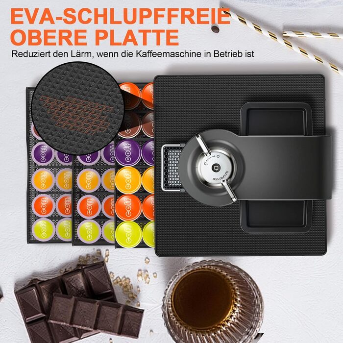 Підставка для капсул Dolce Gusto MastHome 3-ярусна, чорна – 108 капсул