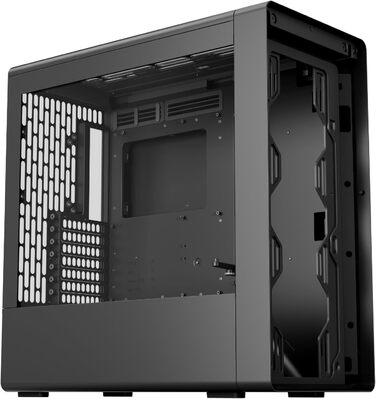 Корпус ПК HAVN Midi-Tower з 3 вентиляторами, Top Airflow, скло, чорний