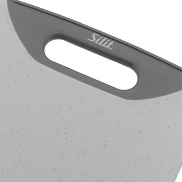 Набір кухонних обрізних дощок Silit з пластику, прямокутні, 32 x 20 см, сірі (2 шт.)
