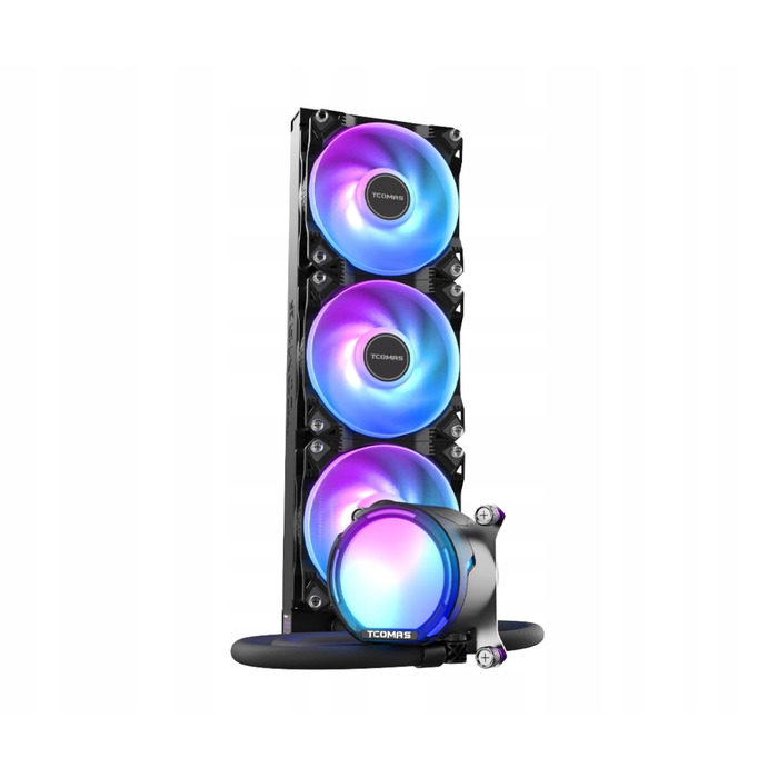 Рідинне охолодження AIO TCOMAS LE100 360 ARGB 3x120мм до 2500 RPM, Чорний