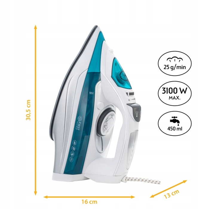 Парова праска First Austria 3100W Anti-Calc Anti-Drip