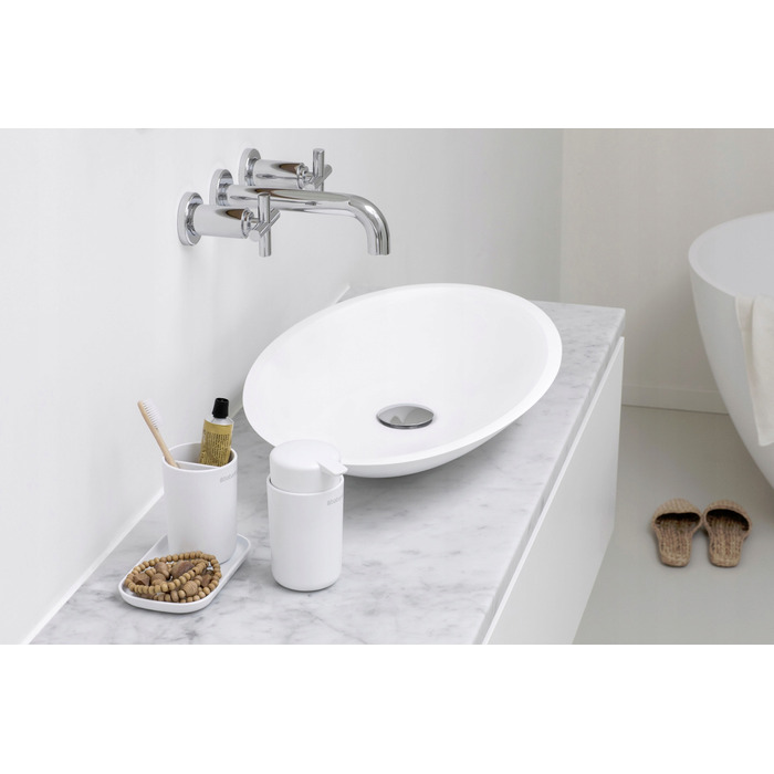 Аксесуари для ванної кімнати Brabantia ReNew, білі, 3 шт.
