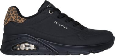 Кросівки Skechers UNO Jungle Nite для жінок (42 EU) - Чорний, Durabuck, Леопардовий принт, замша, сітка