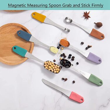 Tassety Measuring Cup and Spoon Set, 14-piece, including 13 stainless steel measuring spoons and cups, and 1 leveling tool, for cooking and baking