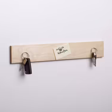 Wooden Key Board Magnetic – Key Board with Invisible Magnets – Key Holder Wall for Entryway & Office – Wooden Wall Decoration – Key Hanger 30 cm – Made in Bavaria, 30 cm (Maple, 45cm)