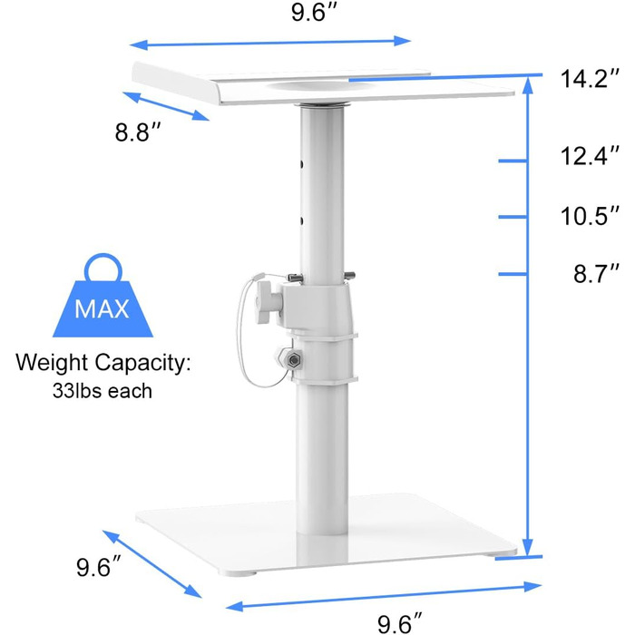 Підставка для колонок Suptek, 2 шт., чорний колір, SDM003MB (SDM001TW)