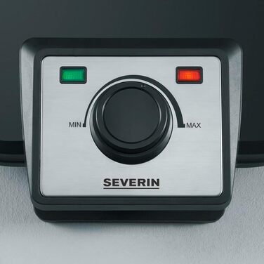 Severin WA 2106 Heart-Shaped Waffle Maker - Anti-Stick Coating, Slim Design, 1200W - Black