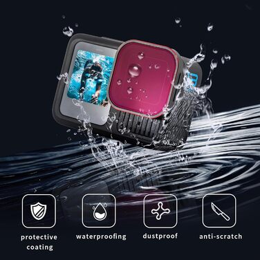 Набір ND-фільтрів для GoPro Hero 13: ND8, ND16, ND32, CPL, Ultra-Weitwinkel, оптичне скло, алюмінієва рамка