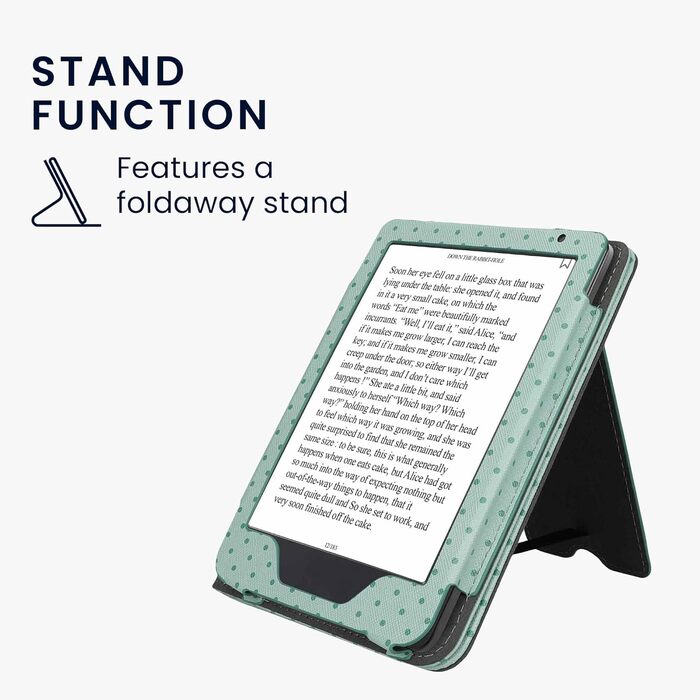 Чохол-книжка kwmobile для Kobo Clara BW/Clara Colour/Tolino Shine (5) / Shine Color з петлею для руки та мотивом бібліотеки (Eule Schlaf)