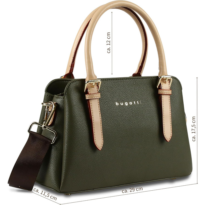 Сумка жіноча Bugatti Ella оливкова, маленька крос-боді, клатч для жінок