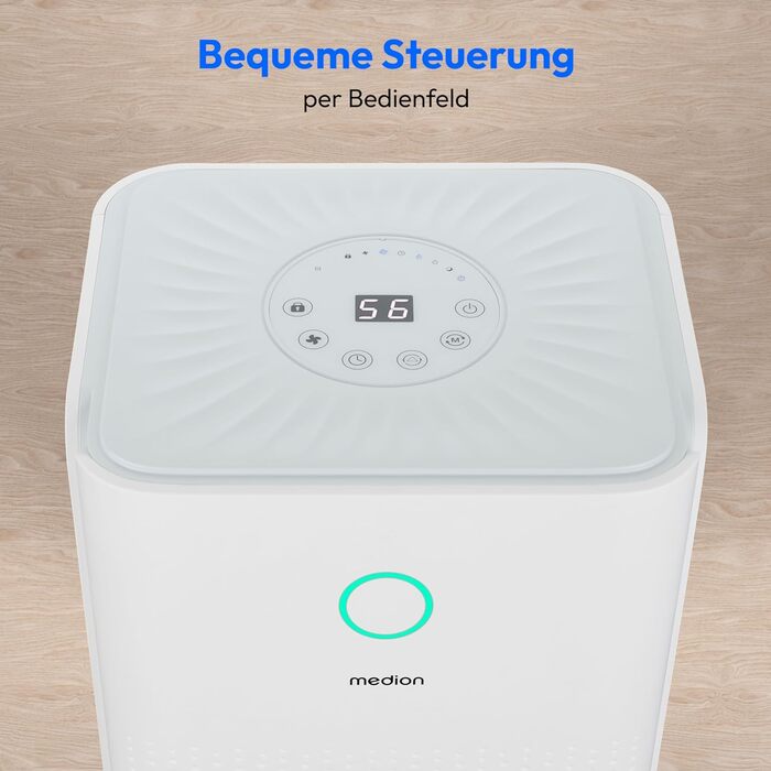 Електричний осушувач повітря MEDION DH10 - 12л, 15м², тихий, з таймером