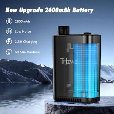 Портативна душова система для кемпінгу TRJZWA з акумулятором 2600mAh, регульованою насадкою та насосом для кемпінгу, подорожей, автомиття, купання тварин та саду
