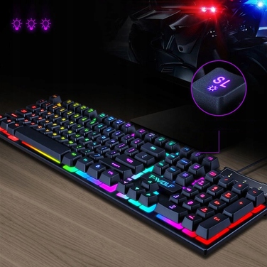 Дротова гібридна клавіатура T-Wolf Bella-J-1743 Arabic (QWERTY)