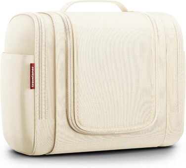 Чоловіча/жіноча/дитяча дорожня косметичка-органайзер Traveaner, 7 відділень, 3-в-1, XXL, водовідштовхувальна, кремово-бежева