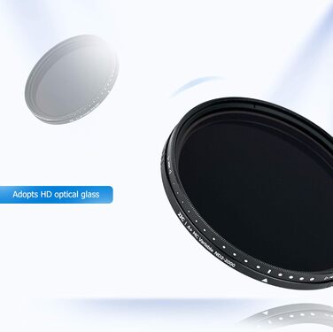 JJC 67mm змінний ND-фільтр (ND2 - ND2000): нейтральний, 18-шарова покриття, HD скло, для DSLR, пейзажна фотографія