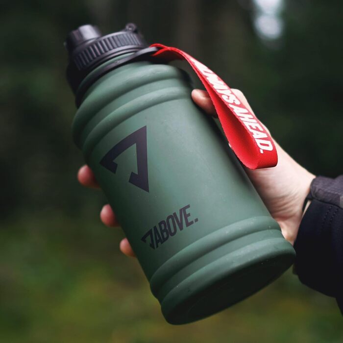 Металева пляшка для води 1.3/2.2 л з нержавіючої сталі, BPA-free, не протікає, міцна, з додатковою кришкою для спорту, фітнесу та активного відпочинку, у подарунковій упаковці