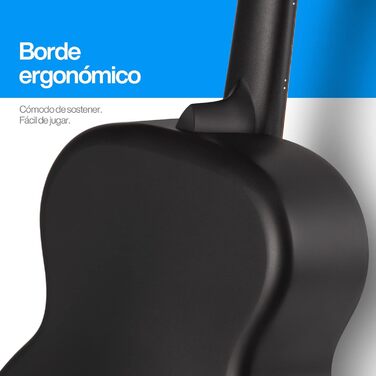 Електроакустична гітара Enya X4 Pro Mini 3/4 - Початковий набір для дітей та дорослих з підсилювачем Smart AcousticPlus, чорний колір