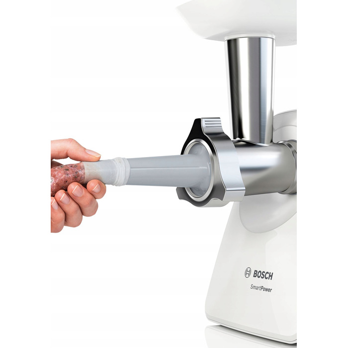 М'ясорубка Bosch MFW2520W, біла, 350 Вт