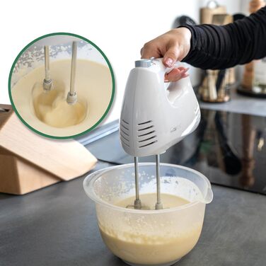 Ручний міксер Clatronic HM 3524: потужний 300W, 5 швидкостей, турбо-режим, знімне насадка