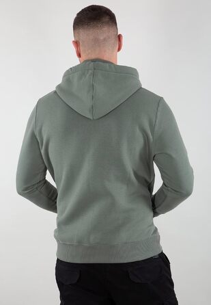 Чоловіча базова толстовка-худі Alpha Industries Basic Hoody, колір Vintage Green, розмір L