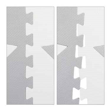 Relaxdays Puzzle Mat Stars Light Grey