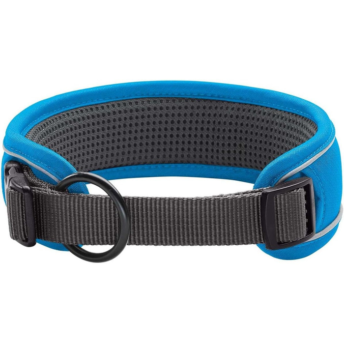 Нашийник для собак HUNTER DIVO, нейлон, розмір S, світло-блакитний/сіро-бірюзовий