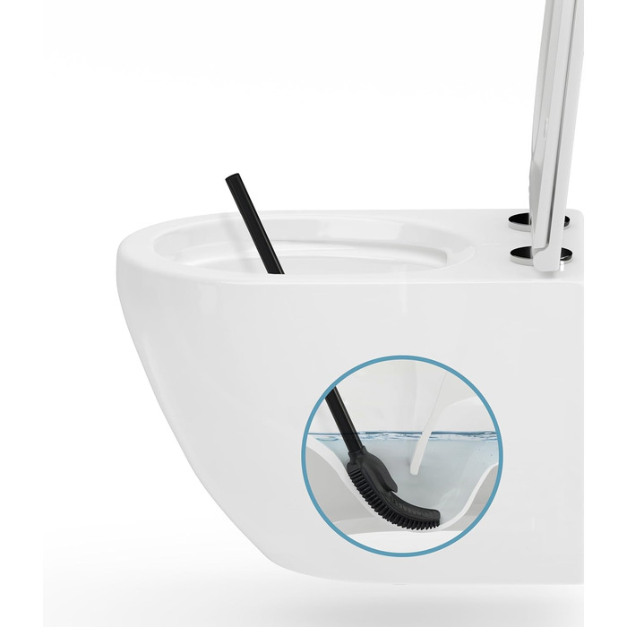 Набір для туалету з щіткою для унітазу Artic White (білий матовий силікон)