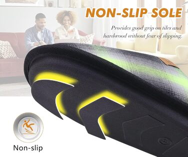 Чоловічі домашні тапочки COFACE з піною пам'яті, теплі, з вовняної тканини, з антиковзкою гумовою підошвою, розмір 40-49, 46 EU, зелені/чорні