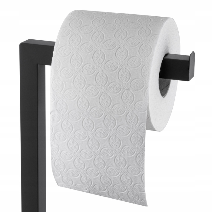 Тримач для туалетного паперу з підставкою для йоржика, чорний лофт, YOKA