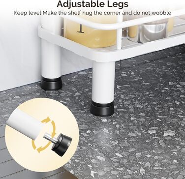 Набір з 3 кутових поличок для душу Orimade, нержавіюча сталь, без свердління, для ванної кімнати