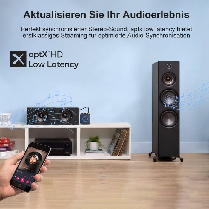 1Mii B06HD Bluetooth 5.1 Аудіоприймач: HiFi, aptX HD, Low Latency, 3.5mm/Cinch, 15 годин роботи