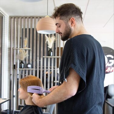 Щітка для волосся Olivia Garden Care Iconic з щетиною кабана та нейлону для блиску та гладкого укладання (лавандовий, середній)