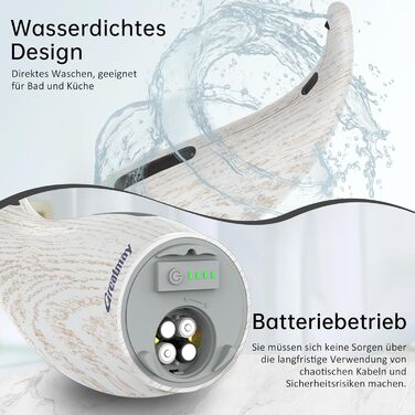 Greatmay Automatic Soap Dispenser - Touchless, Battery Operated, 300ml - Adjustable Settings, IPX6 Waterproof for Bathroom, Kitchen