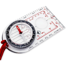 Sun Company ProMap Kompass – Ultralight baseplate compass with declination scale – Accurate orientation baseplate compass for hiking, backpacking, camping, and survival navigation