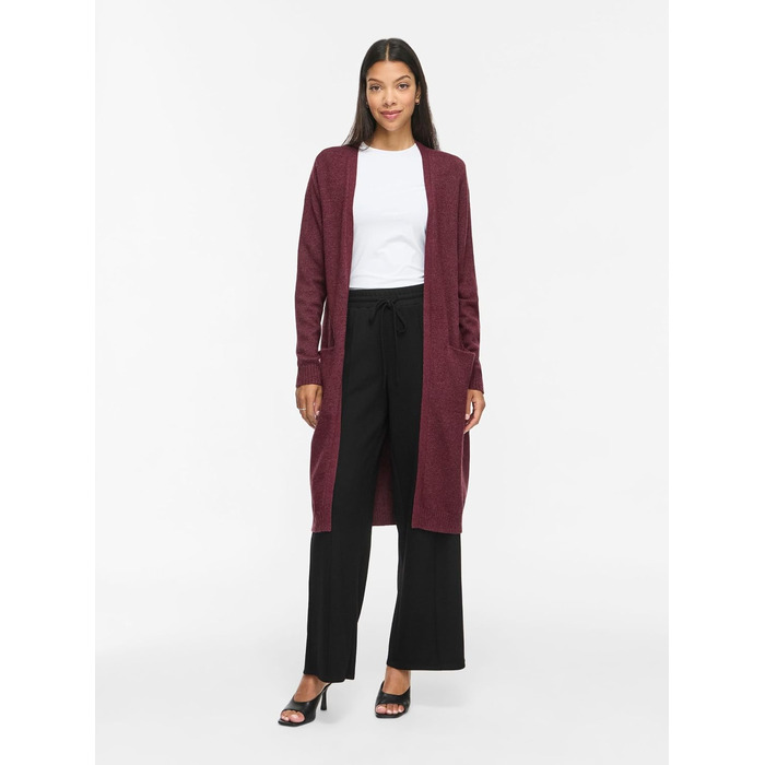Кардиган жіночий Vila VIRIL Longline в'язаний (XL, Port Royale) - подовжений жакет