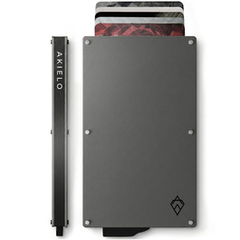 Кластинка для карт з RFID захистом та подарунковою коробкою – Мінімалістичний гаманець для чоловіків – Компактний аксесуар та захист від безконтактної оплати (Alpha Collection) 03. Titan Edition